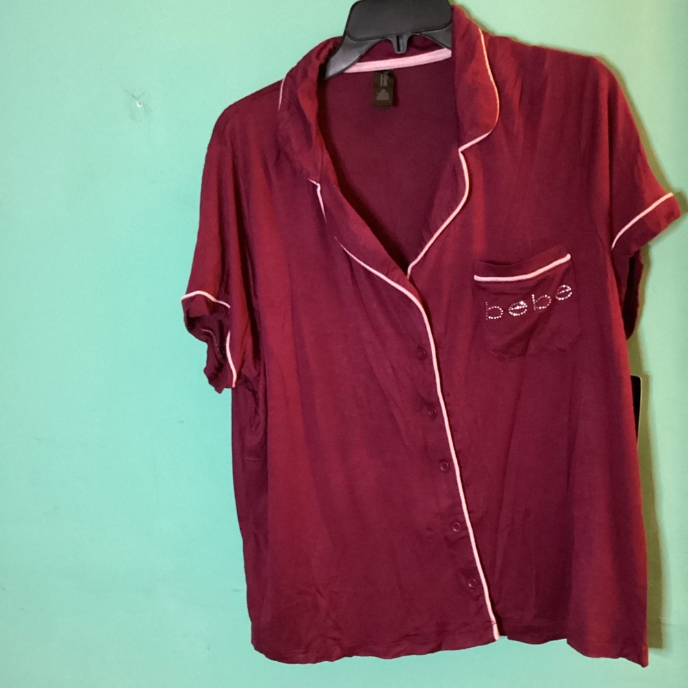 Bebe Short Sleeve Pajama Set Size 2X NWT - Picture 3 of 16